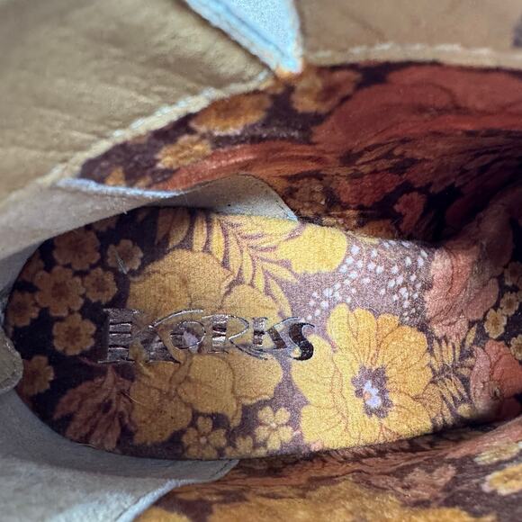 KORKS Kork-Ease Oliana Wedge Ankle Boots Booties 7.5 Bone Beige Faux Leather - Picture 7 of 8